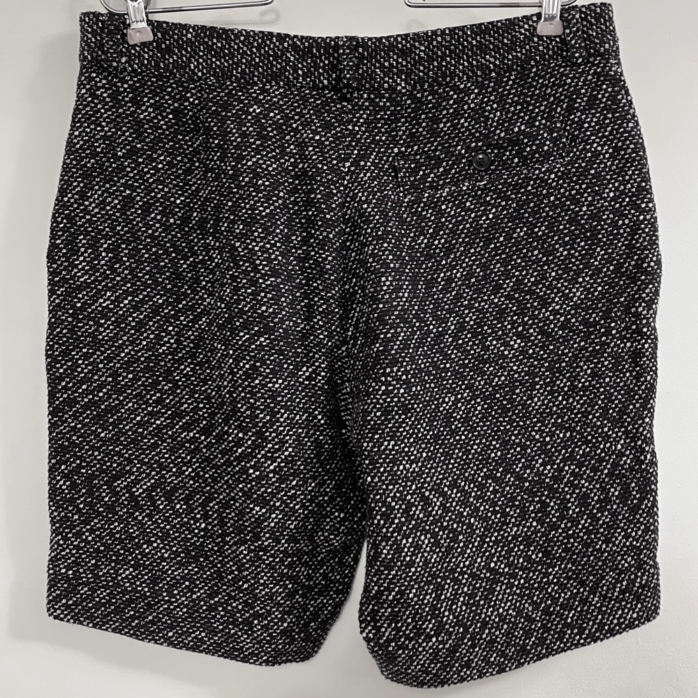 Our Legacy RTW Black White Cotton Basket Weave Boucle Tweed Shorts 50 32 34